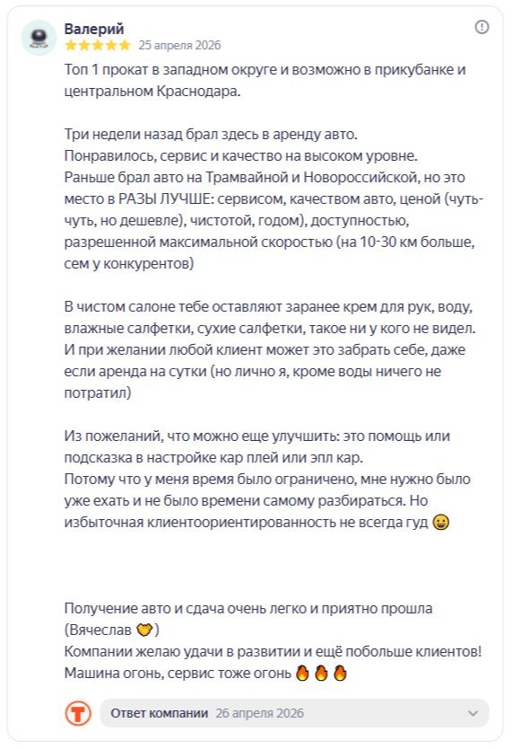 Отзыв клиента Сергей: Toyota Camry, удалённое оформление за 15 минут, чистая заправленная машина — Яндекс.Карты